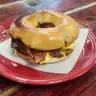 Bagel Breakfast Sandwich — Sausage, bacon, or ham, plus egg and cheese