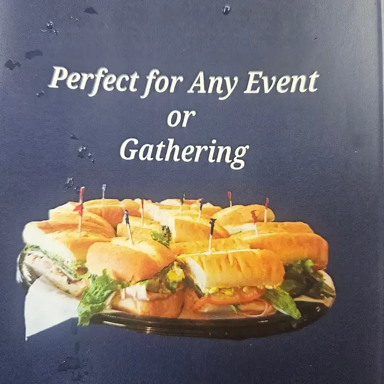 A catering platter of assorted sandwiches from Blue Heron