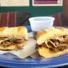 French Dip with Au Jus & Swiss — Beef and Swiss cheese with au jus